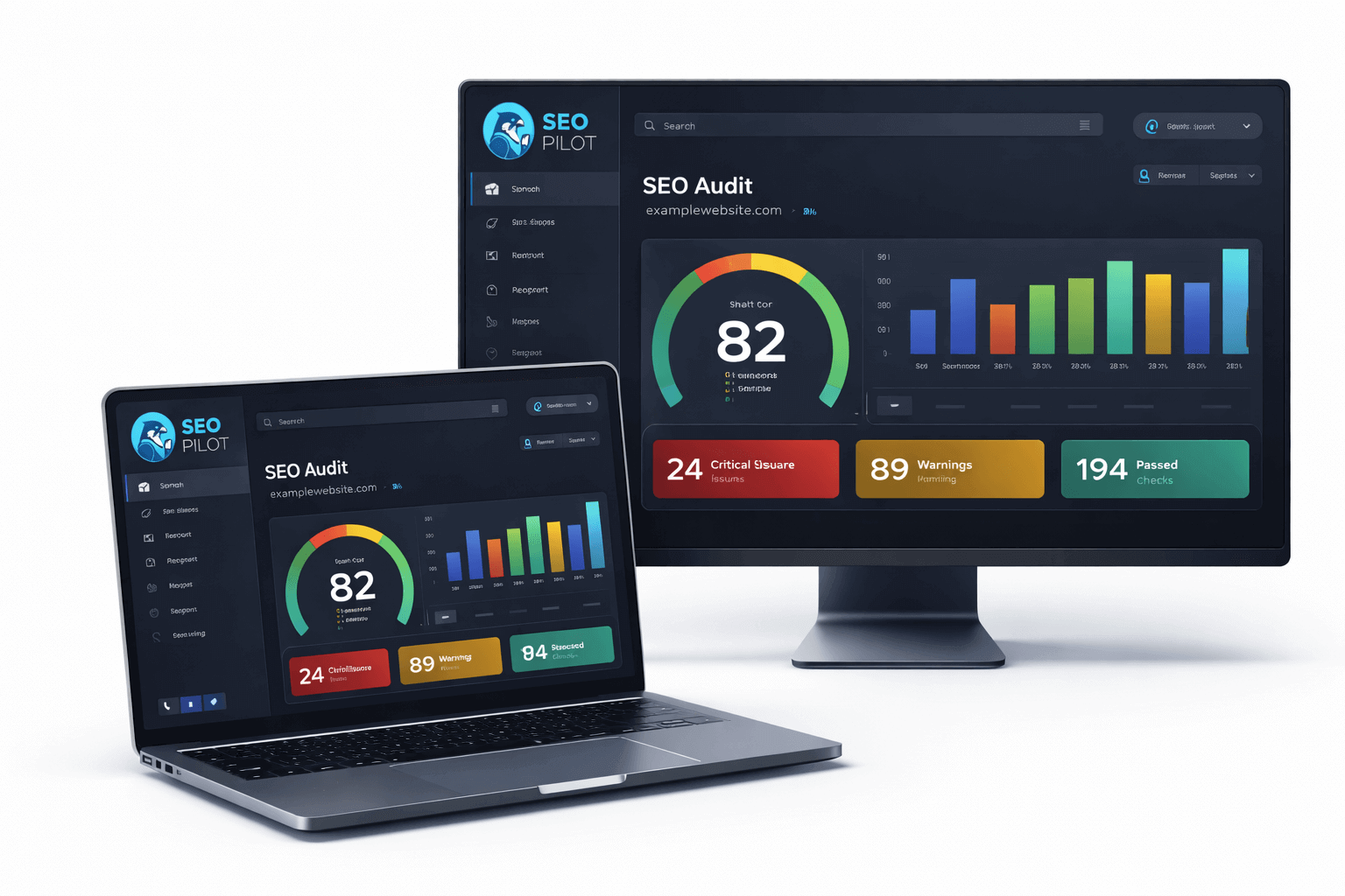 SEOPilot dashboard mockup