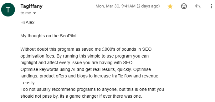 Tagiffany — Saved thousands in SEO fees